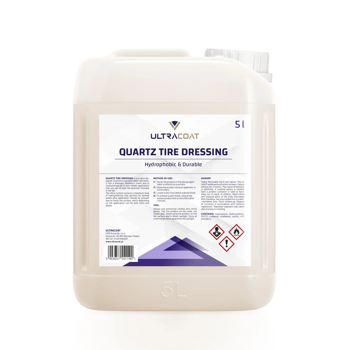 UltraCoat Quartz Tire Dressing – Hidrofobna zaštita i sjaj za gume i plastiku 500ml
